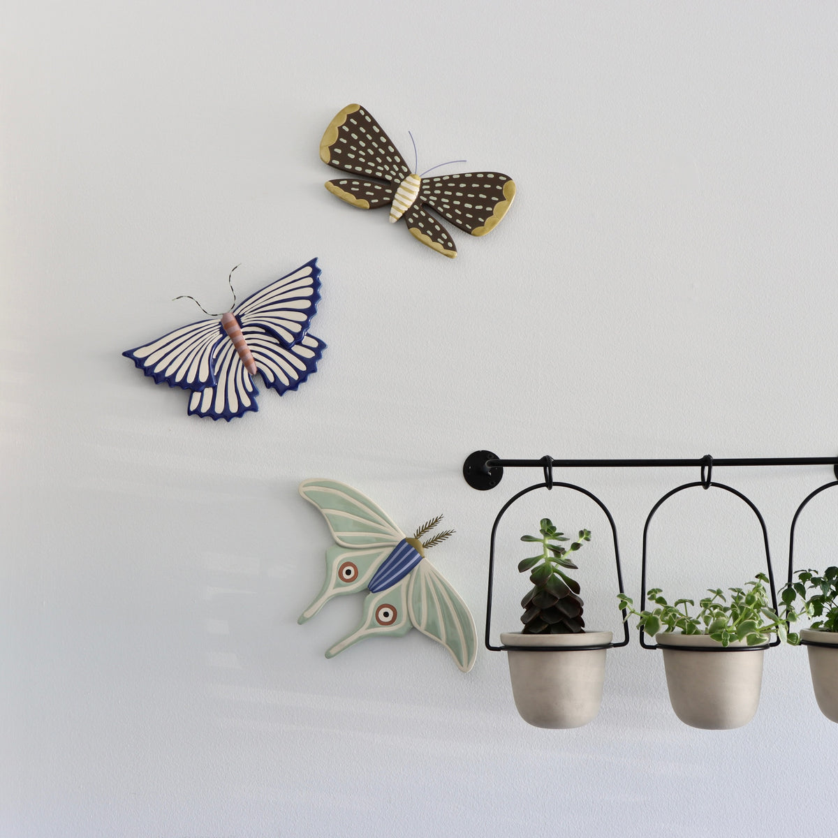 Luna Moth Ceramic Wall Art - Holistic Habitat 