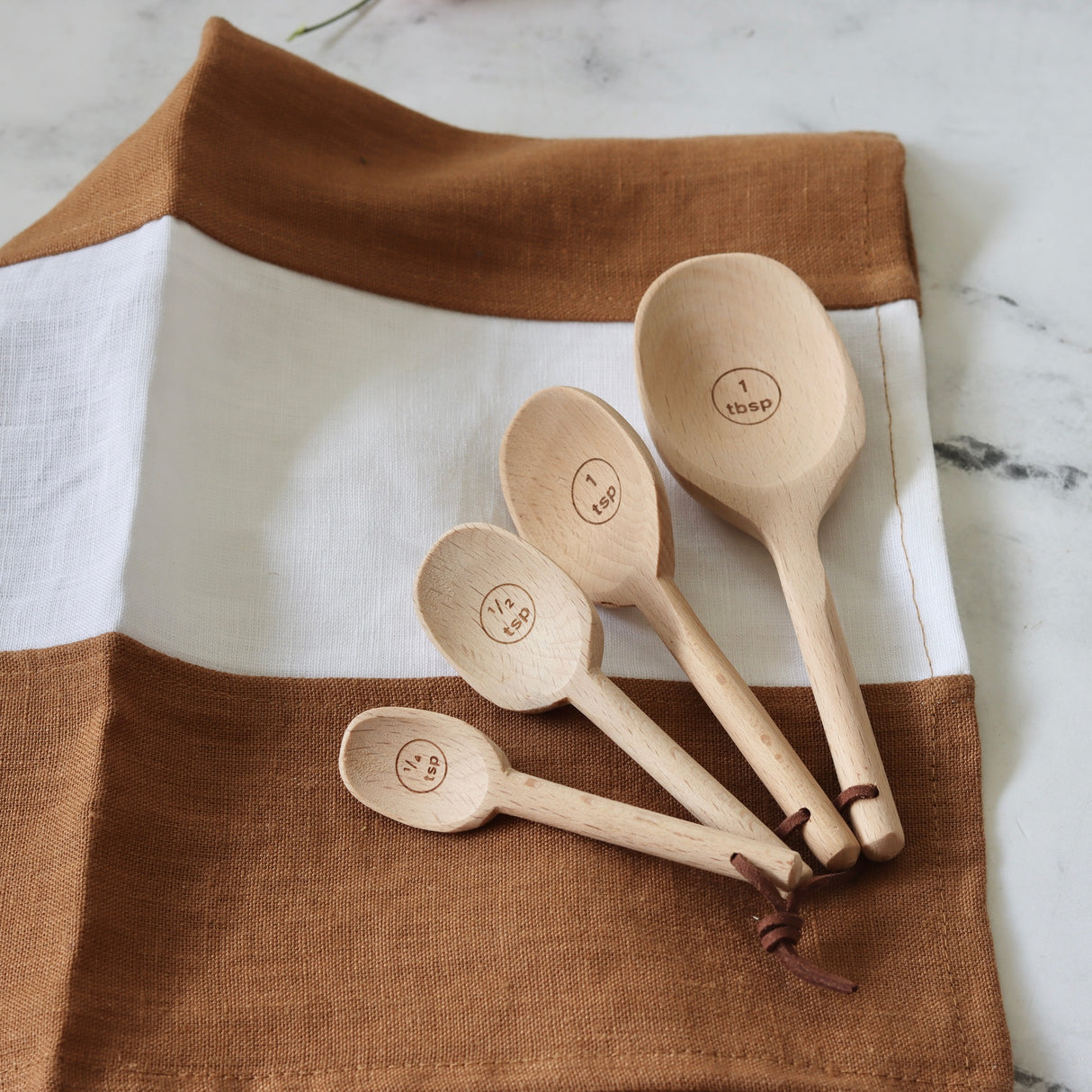 Beech Wood Measuring Spoons - Set of 4 - Holistic Habitat 