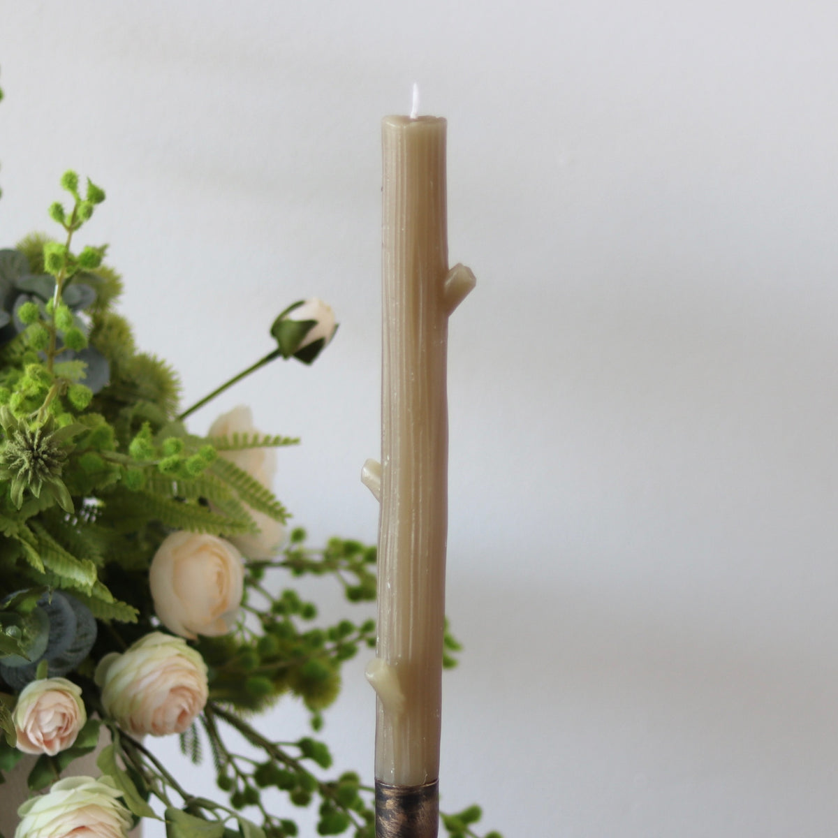 Olive Twig Shaped Taper Candles - Set of 2 - Holistic Habitat 