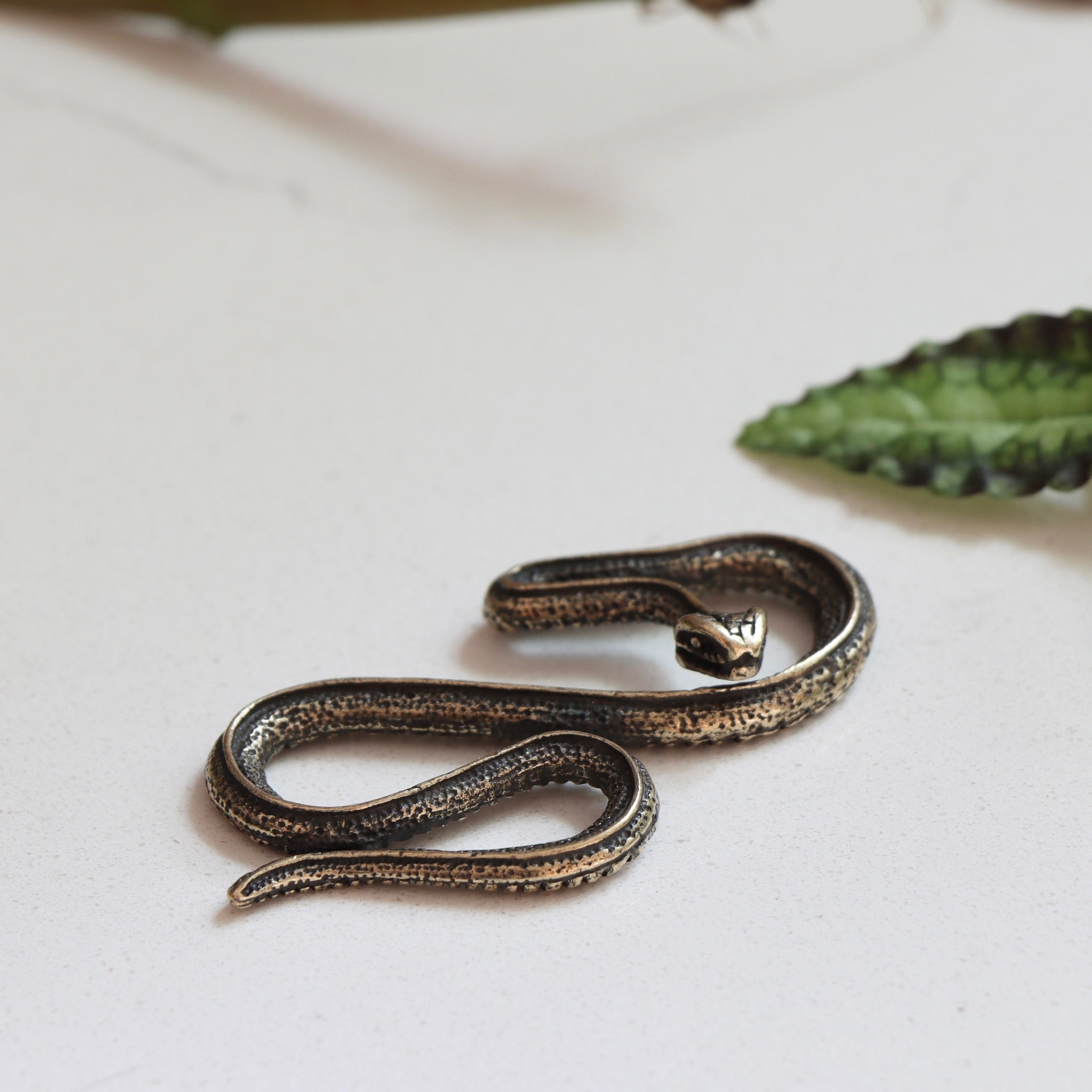 Mini Brass Slithery Snake | Holistic Habitat