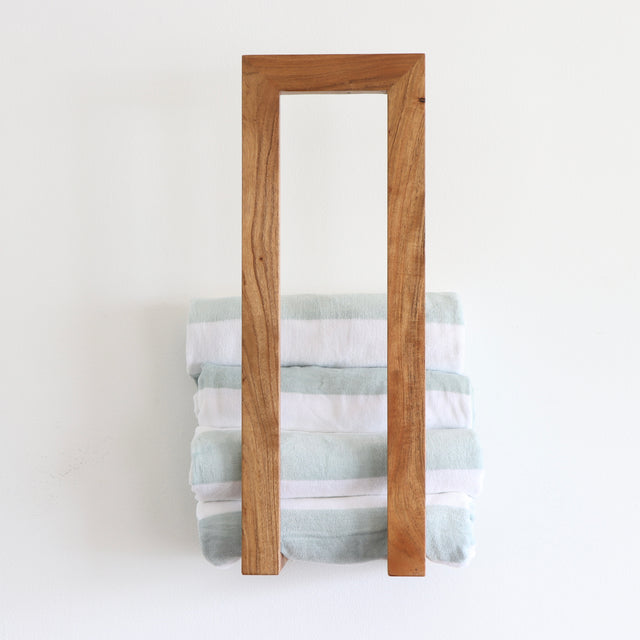 Bhoja Wooden Towel Rack - Holistic Habitat 