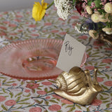 Pink Zinnia Floral Print Table Cloth - Holistic Habitat 