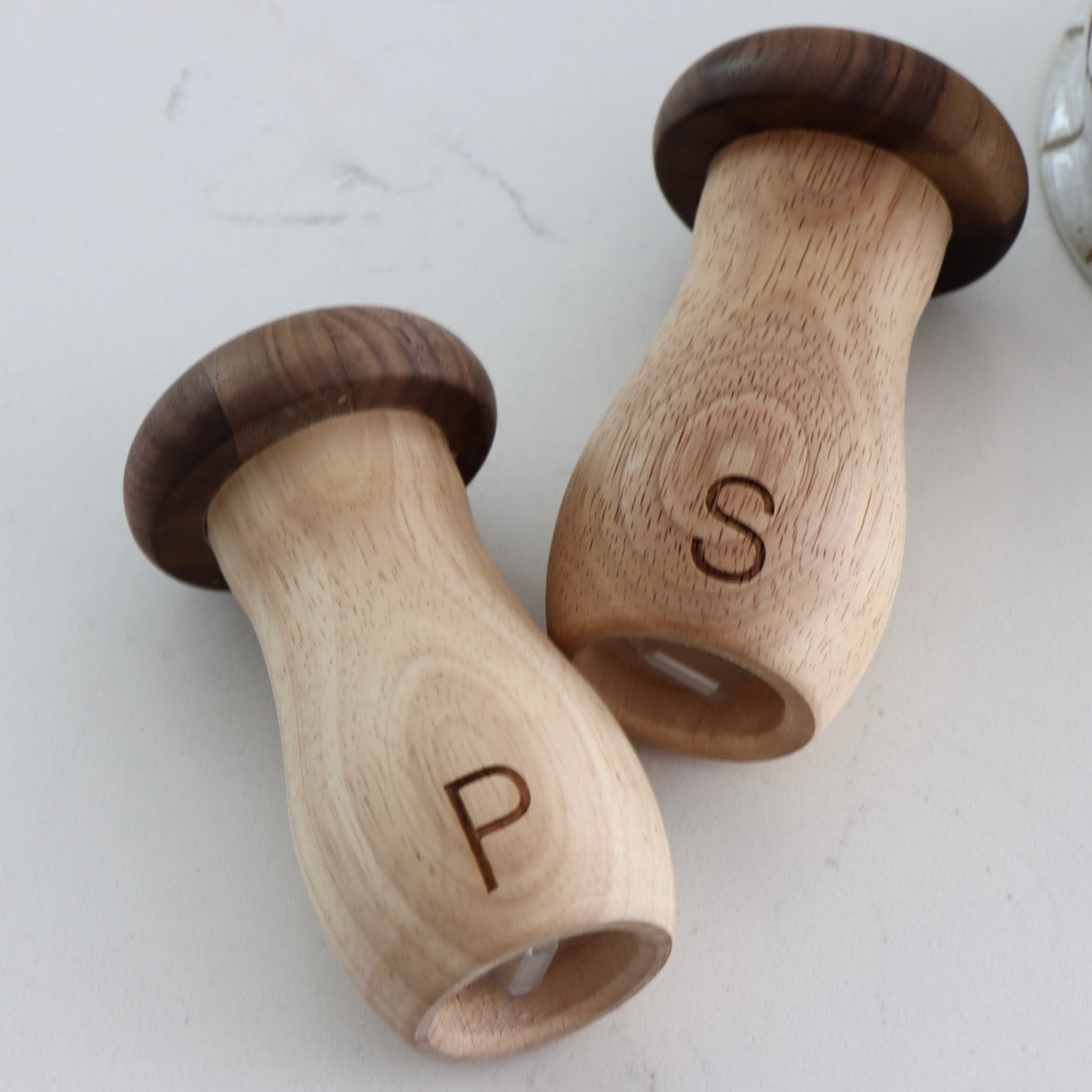 Wooden Mushroom Salt & Pepper Shakers - Holistic Habitat 