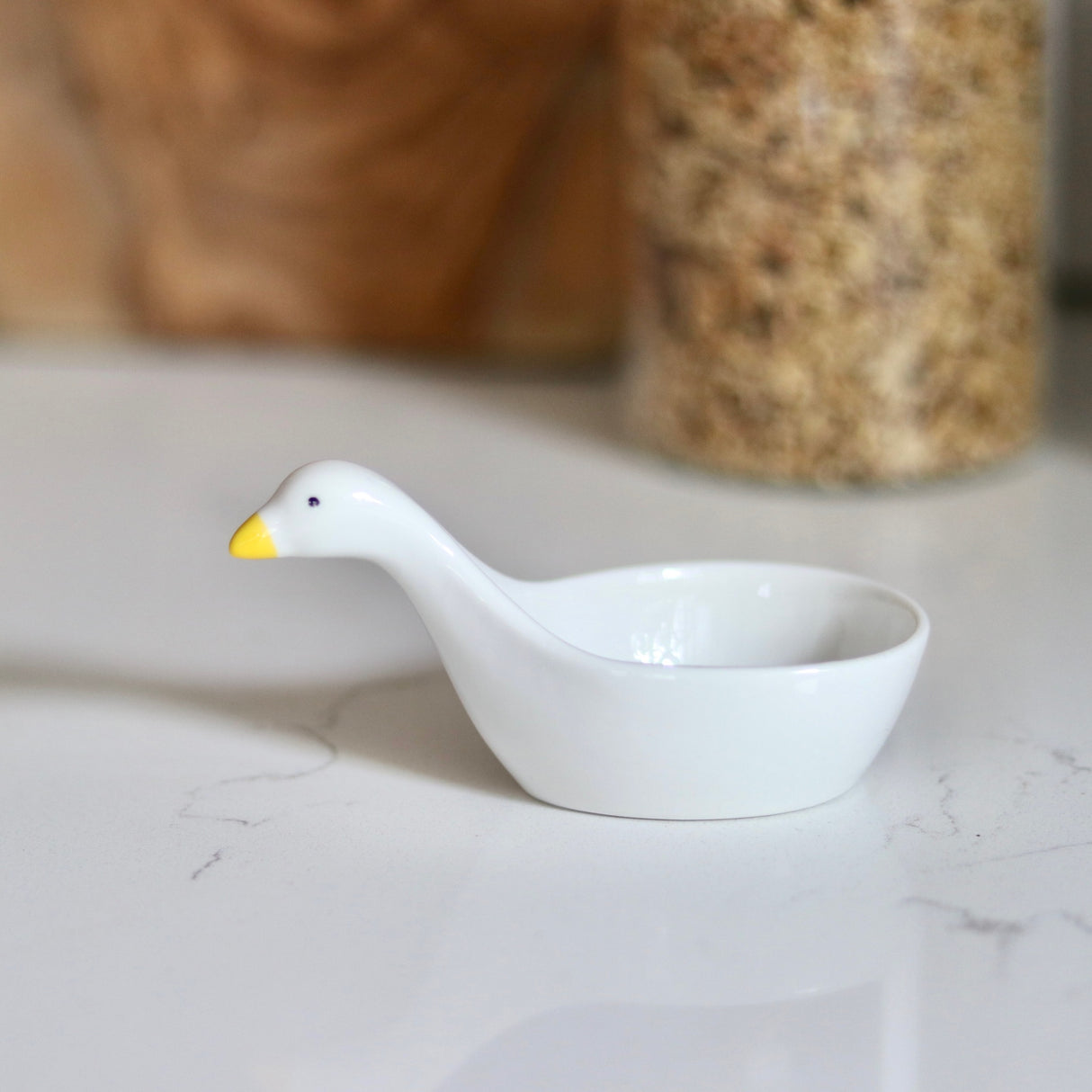 Ceramic Swan Condiment Bowl - Pinch Pot