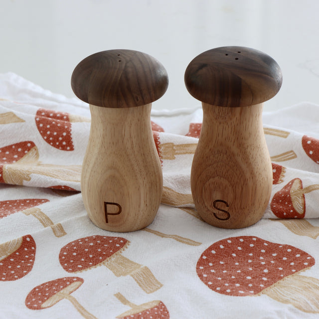 Wooden Mushroom Salt & Pepper Shakers - Holistic Habitat 