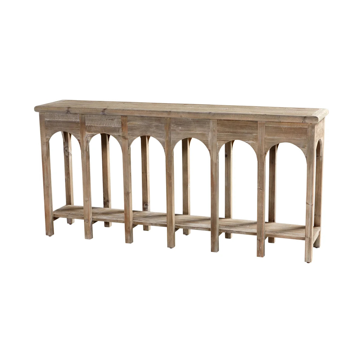 Cathedral Weathered Pine Console Table - Holistic Habitat 