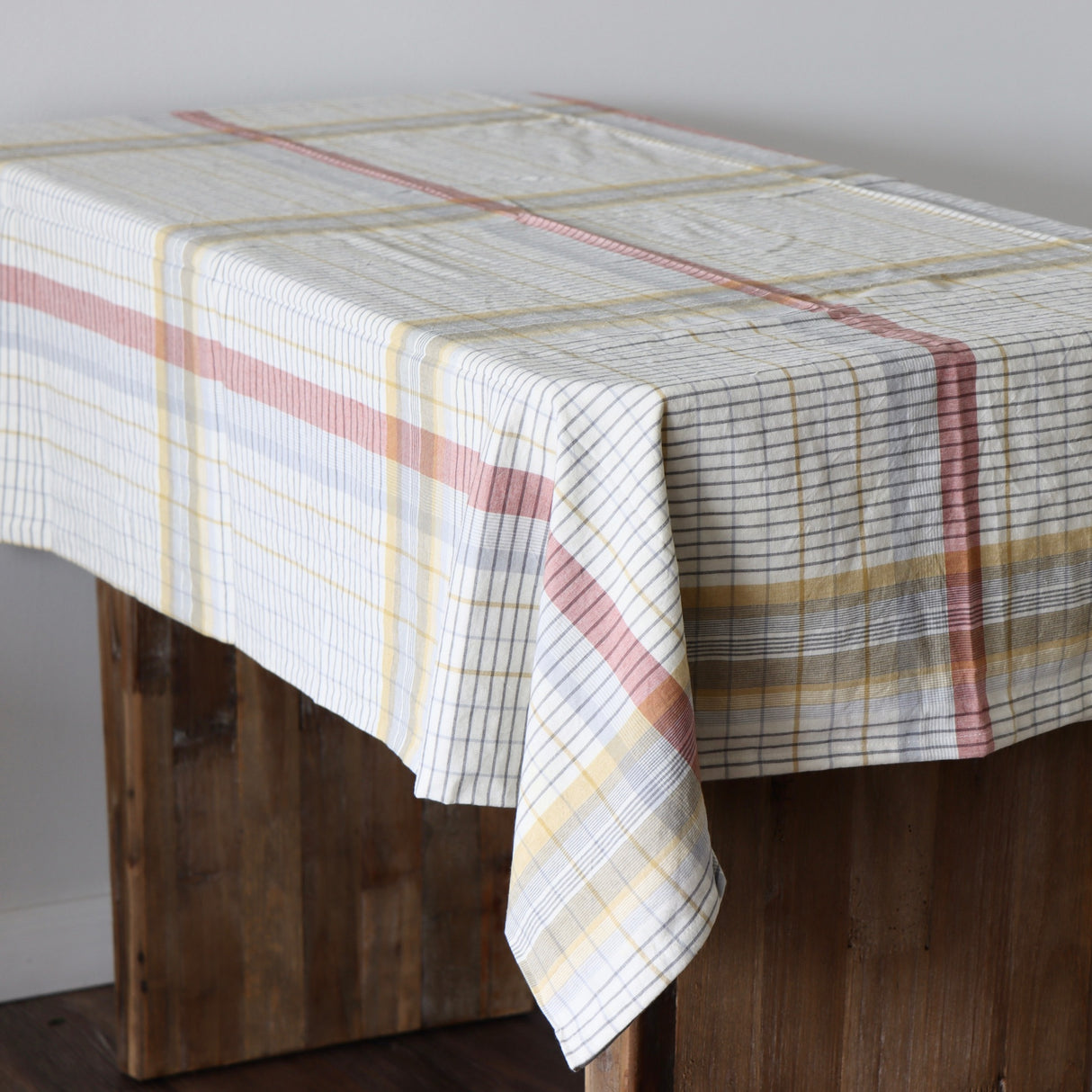 Spring Plaid Cotton Tablecloth - Holistic Habitat 