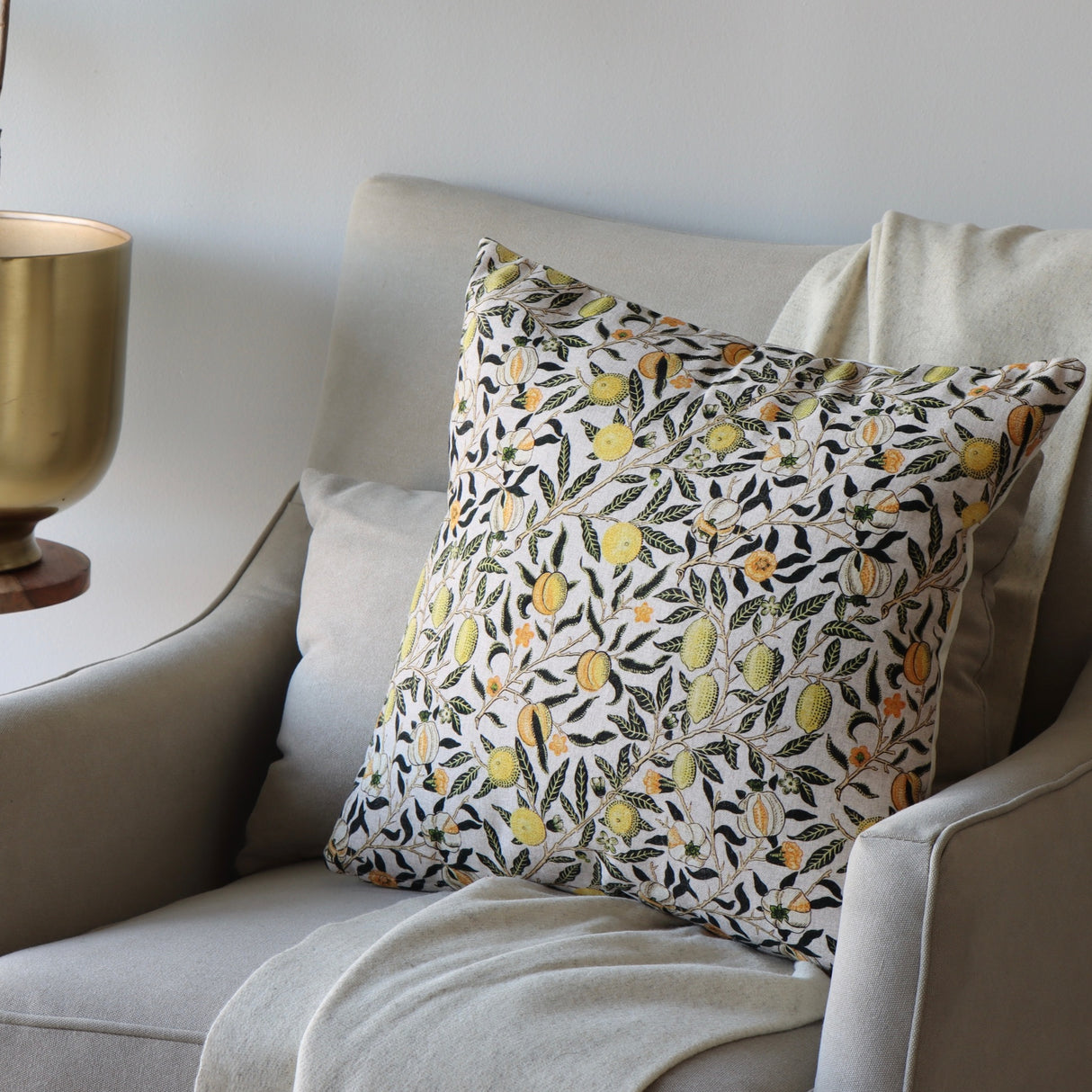 Citrus Blossom Pillow Cover - 18 x 18 - Holistic Habitat 