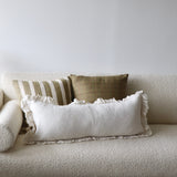 Ivory Sand Linen Blend Long Lumbar