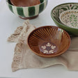 Cocoa Fleur Hand-Painted Stoneware Bowl - Holistic Habitat 