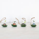 Holiday Greenhouse Glass Ball Ornaments - Set of 4