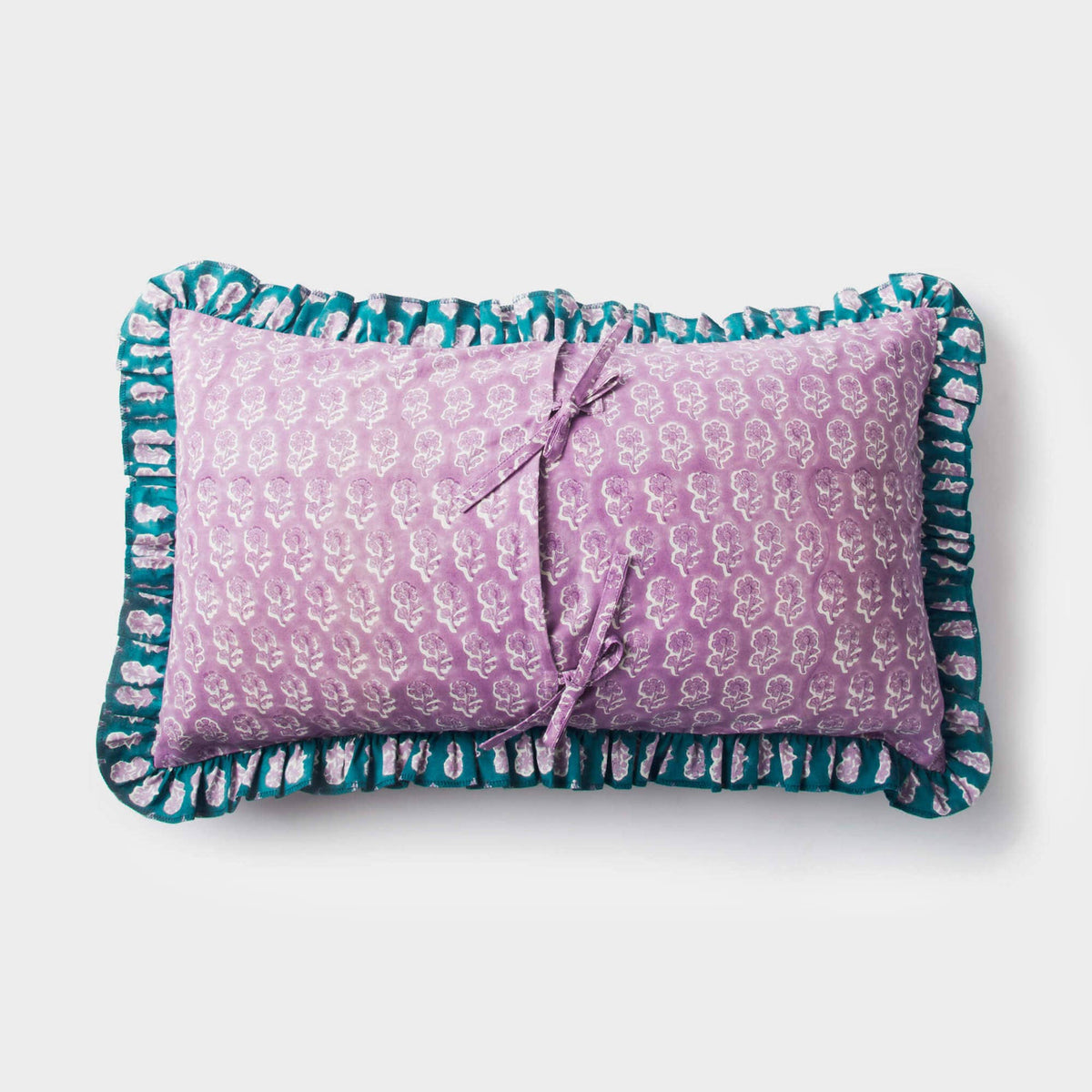Daisy Ruffled Rectangle Pillow Cover - Holistic Habitat 