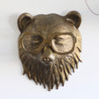 Beatrice Bear - Gold Metal Wall Hanging Bust - Holistic Habitat 