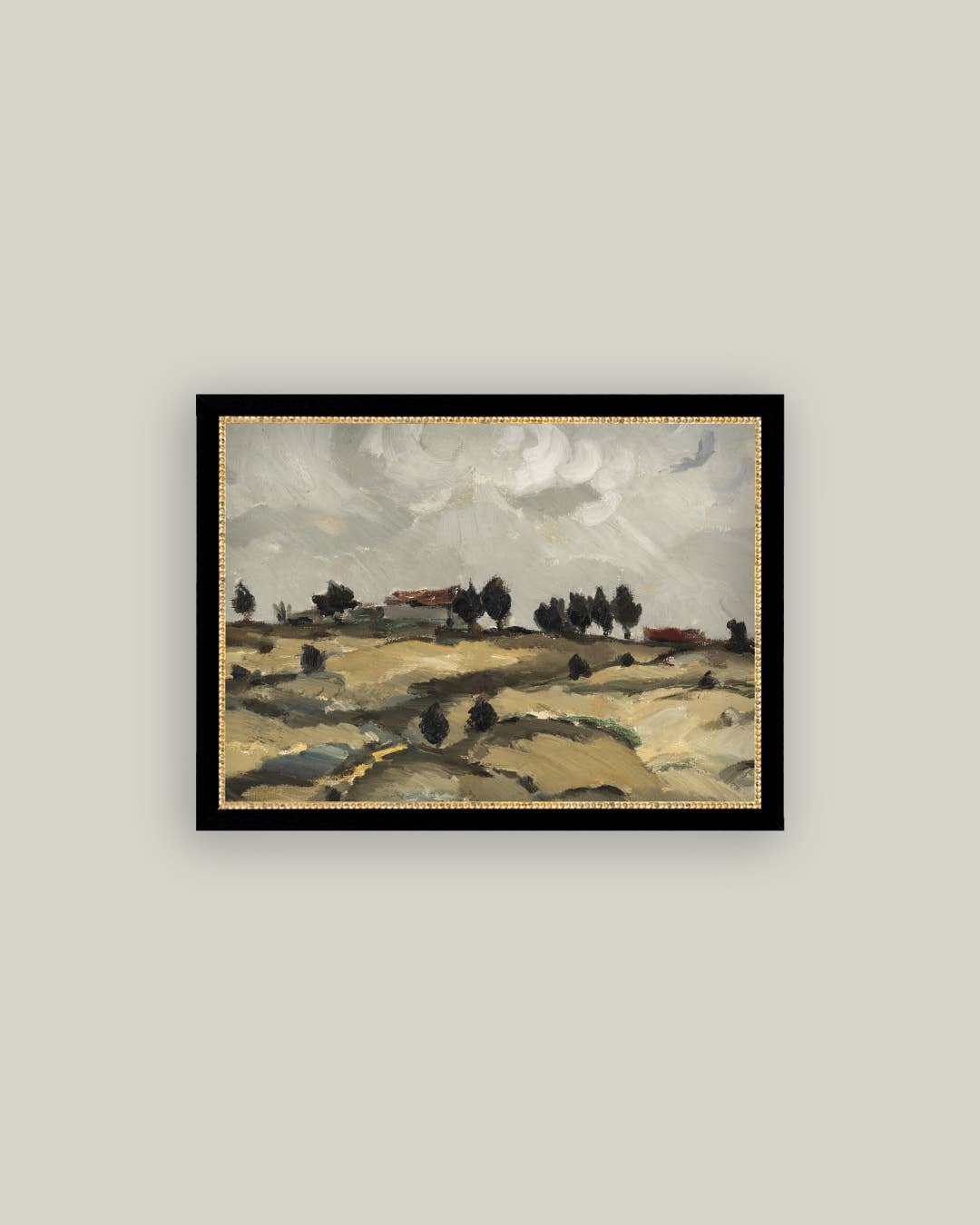 Hillside Home Framed Antique Art: Mini