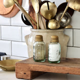 Mini Mason Jar Salt and Pepper Shakers - Gold - Holistic Habitat 