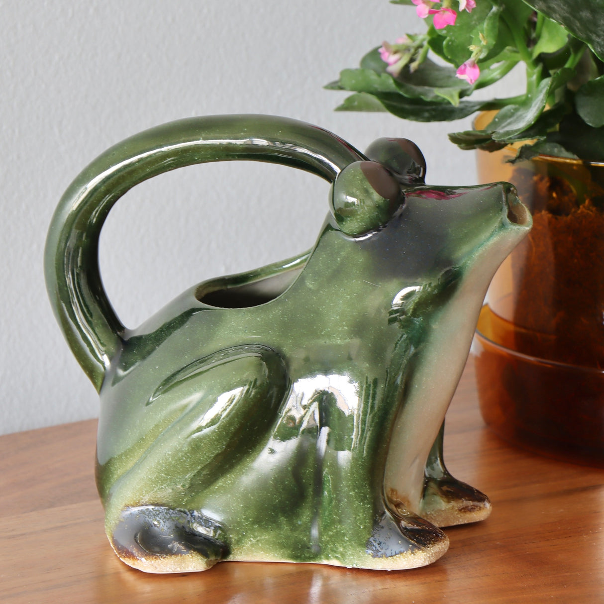 Kissed Frog Stoneware Pitcher - Holistic Habitat 