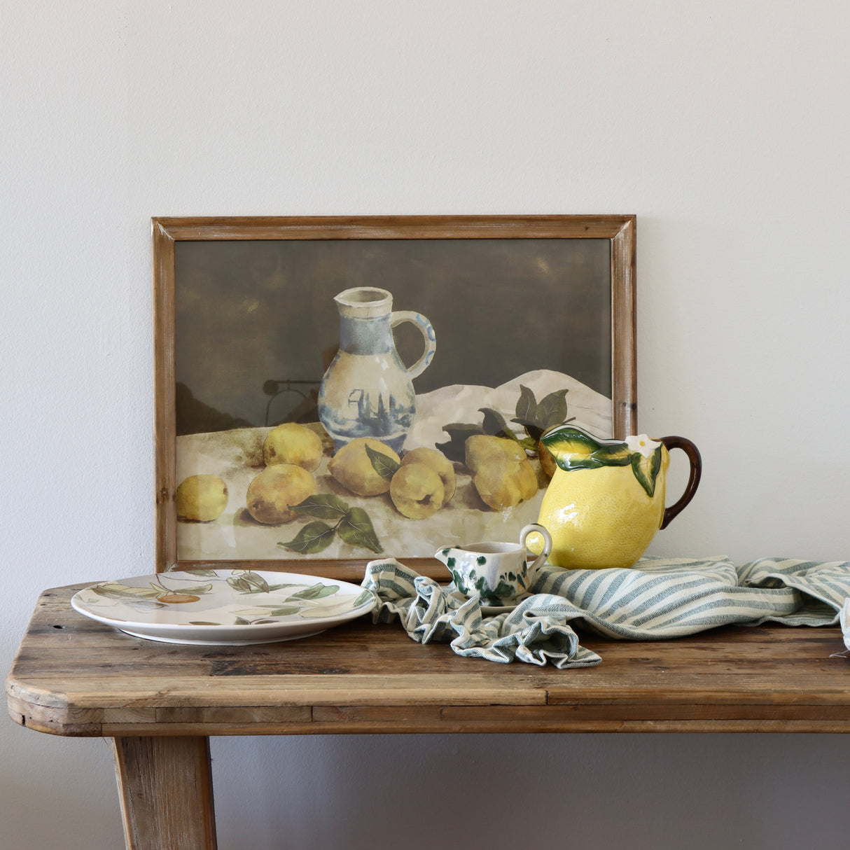 Lovely Lemon Hand-Painted Pitcher