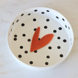 Polka-Dot Heart Pet Bowl - Holistic Habitat 