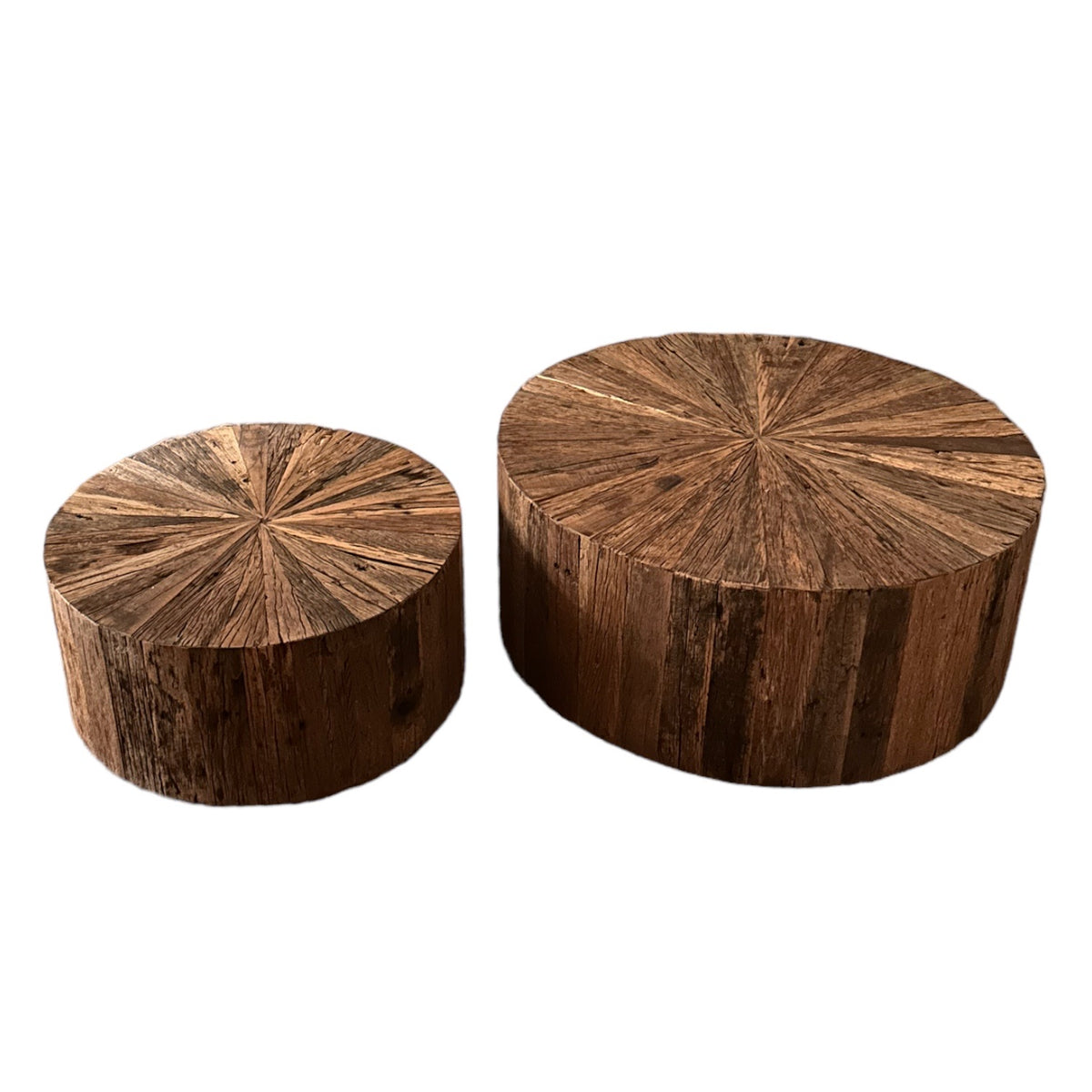 Samara Recycled Wood Coffee Tables - Set of 2 - Holistic Habitat 