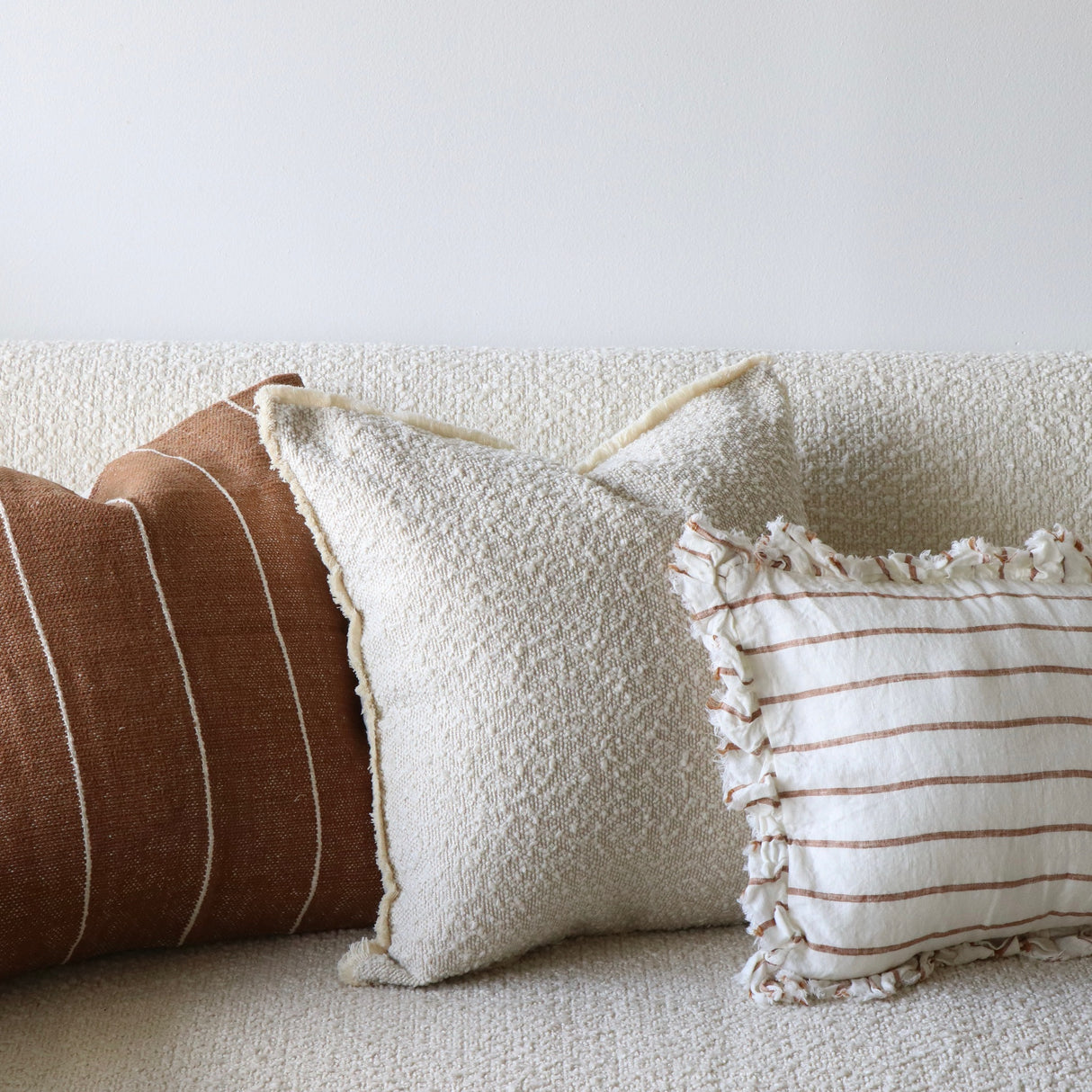 Mable Striped Sienna Pillow Cover