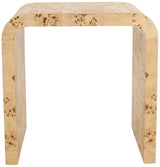 Ash Burl Wood Slope End Table - Holistic Habitat 