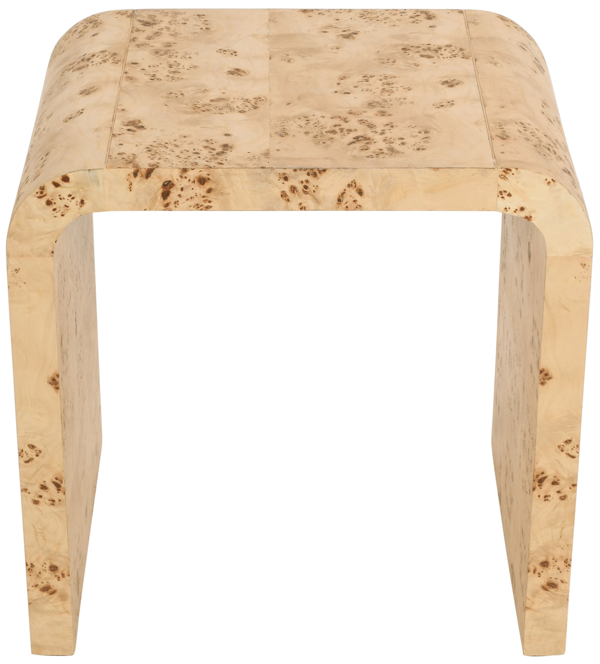 Ash Burl Wood Slope End Table - Holistic Habitat 