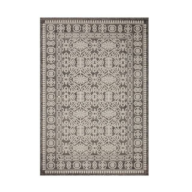 Rainier Folk Rug- Pebble & Ivory - Indoor/Outdoor - Holistic Habitat 