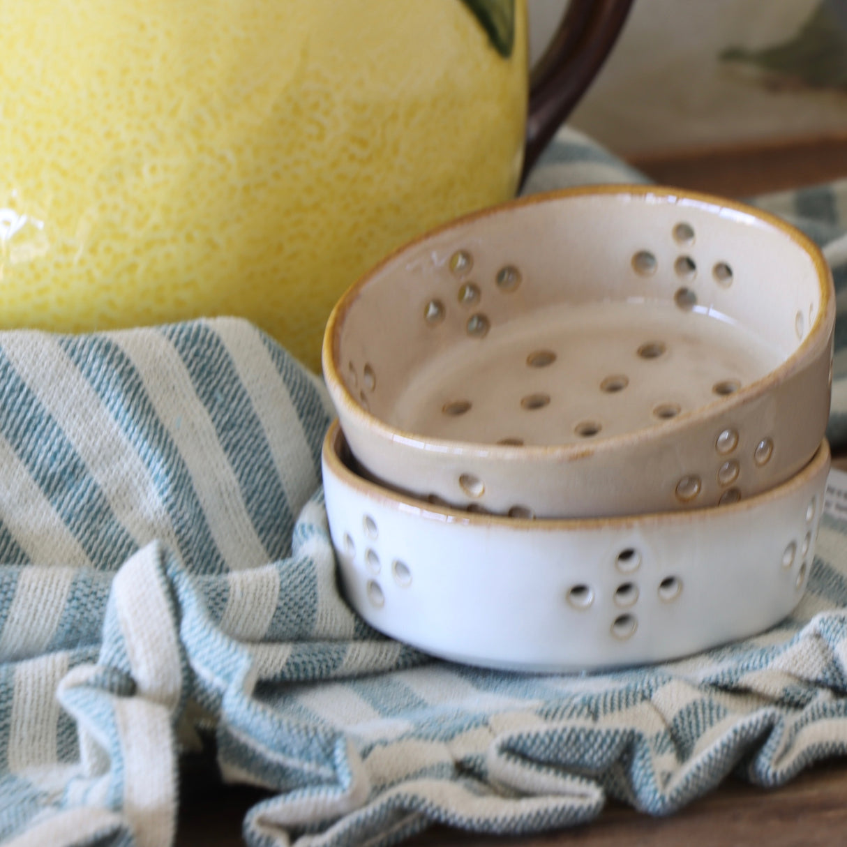 Ivory Sands Stoneware Berry Bowls