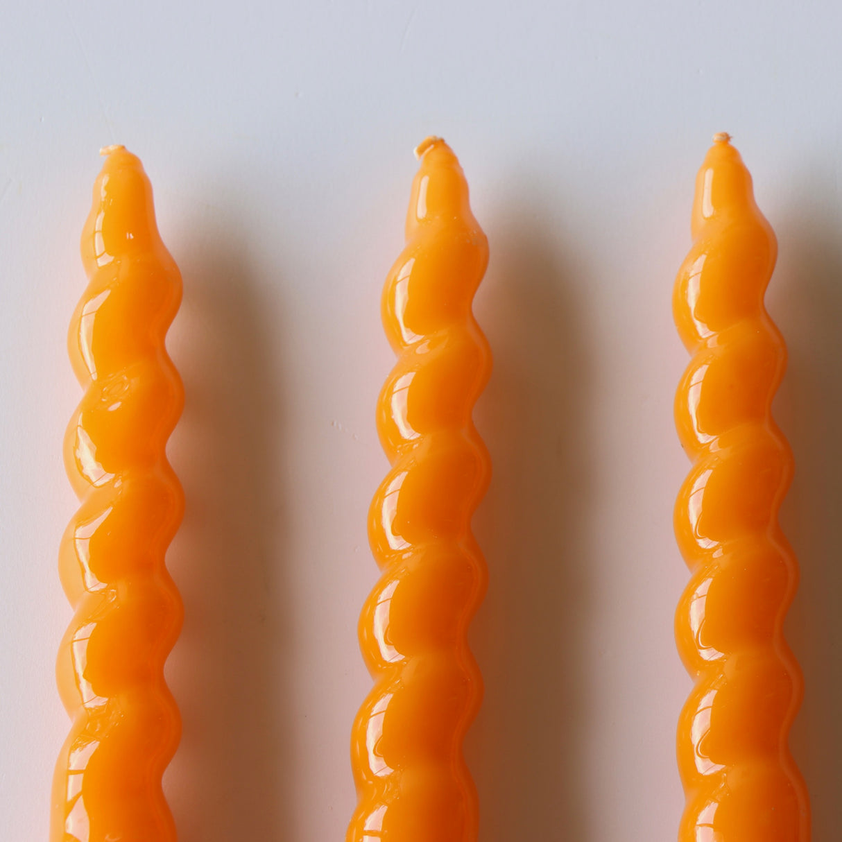 Spiral Taper Candles - 3 Pack - Tangerine - Holistic Habitat 