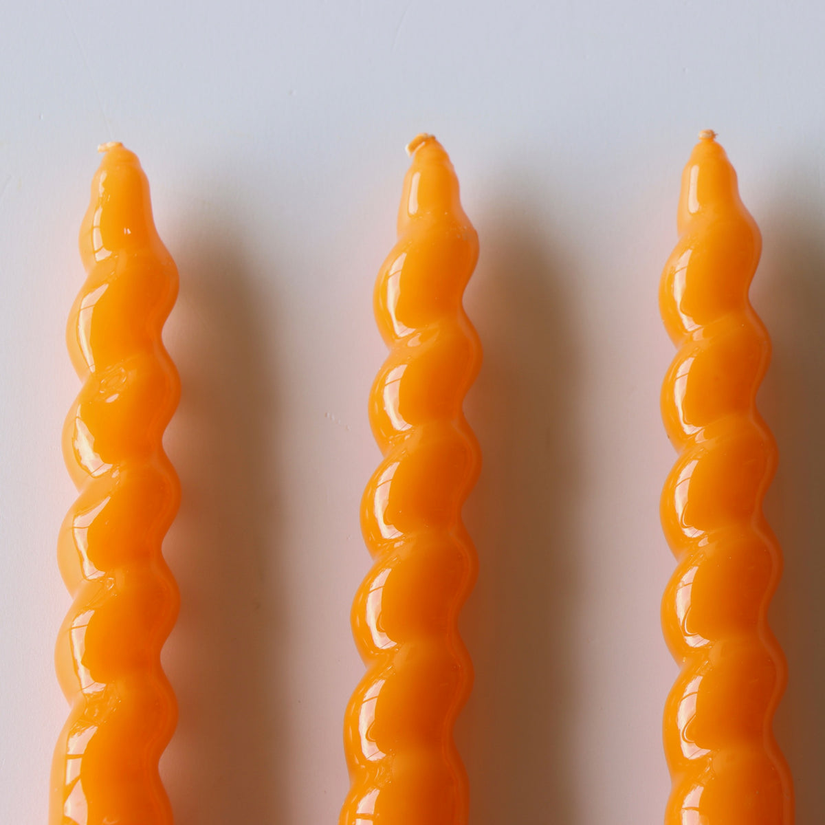 Spiral Taper Candles - 3 Pack - Tangerine
