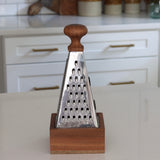 Acacia Wood & Stainless Steel Grater - Holistic Habitat 