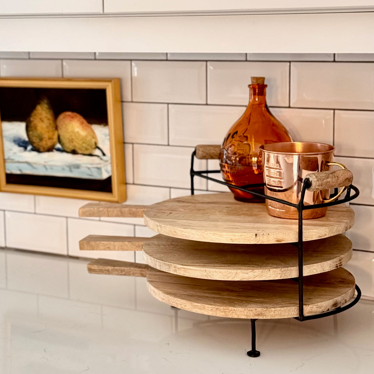 Country Kitchen Cutting Boards With Stand - Holistic Habitat 