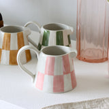 Checker Board Creamer Pitcher - 6 Oz. - 3 Colors - Holistic Habitat 