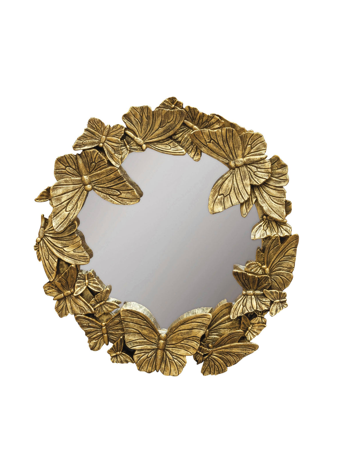 Mirror With Antique Gold Butterflies - Holistic Habitat 