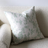 Sage Cherry Blossom Cotton Pillow Cover