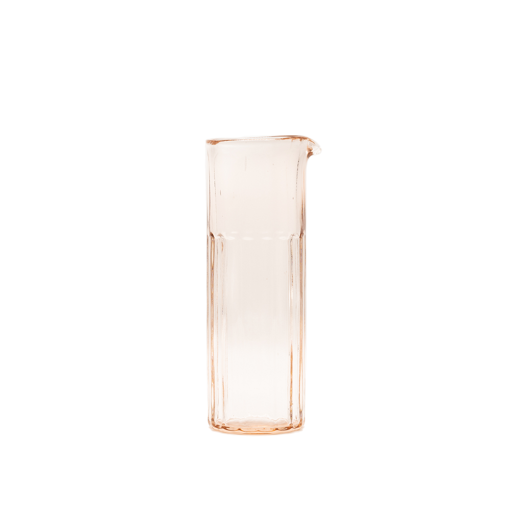 Carafe Reed 100 CL, blush pink: Recycled glass - Holistic Habitat 