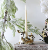 Ceramic Fawn Taper Candle Holder - Holistic Habitat 