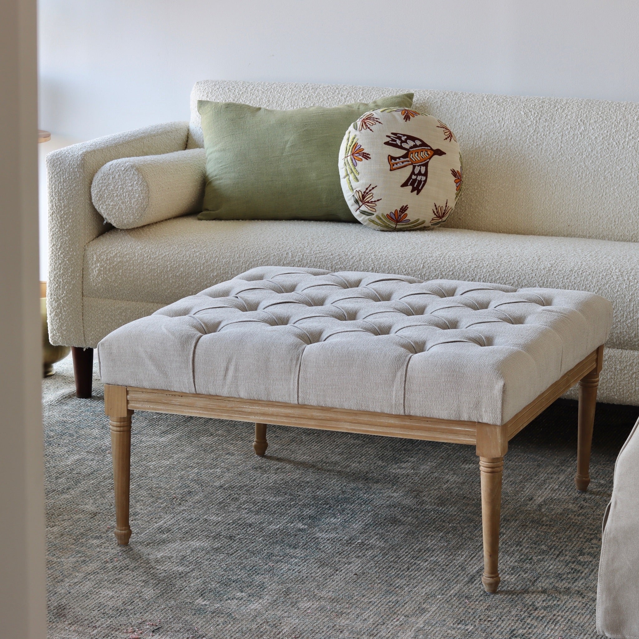 Button shop tufted ottoman