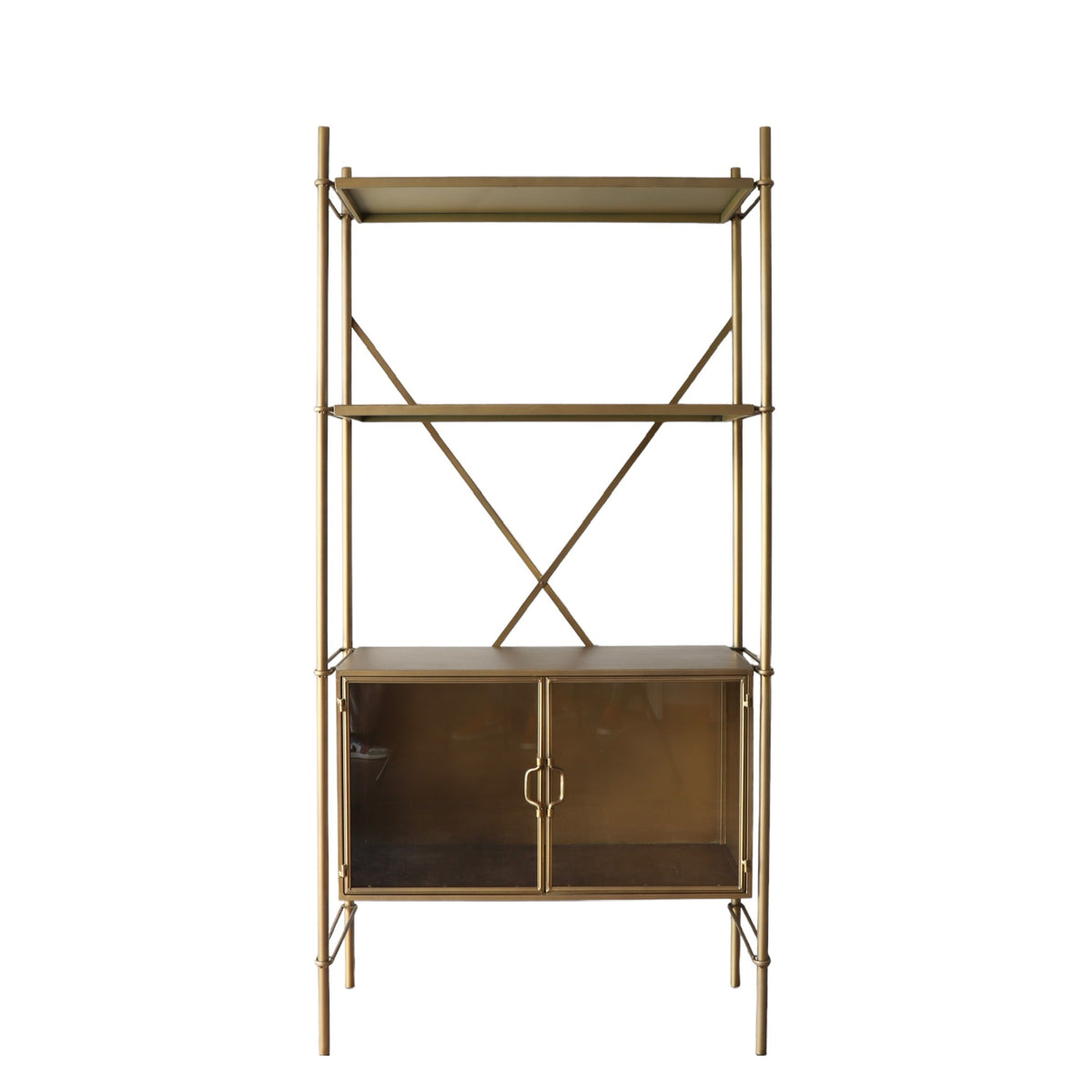 Maura Aged Gold Metal Shelf - Holistic Habitat 