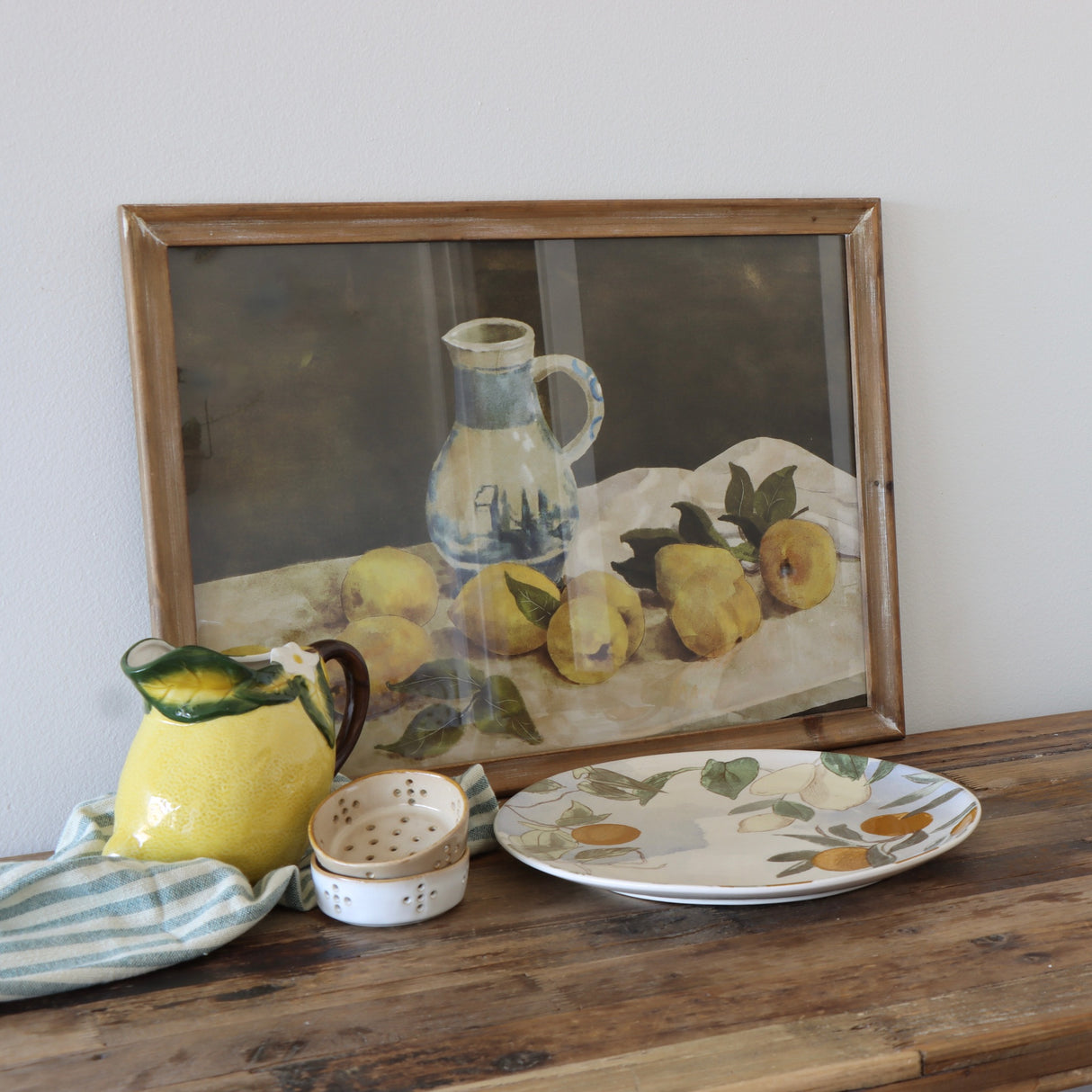 Lovely Lemon Hand-Painted Pitcher