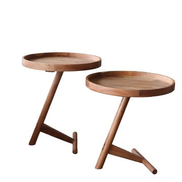 Kickstand Acacia Wood Tray Tables - Set of 2 - Holistic Habitat 