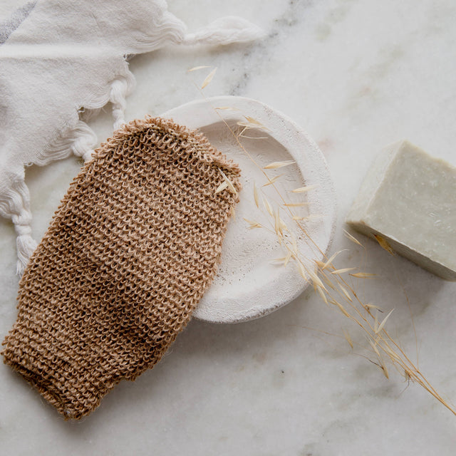 Jute Bath Shower Mitt | Plant-Based, Cleansing & Exfoliating - Holistic Habitat 