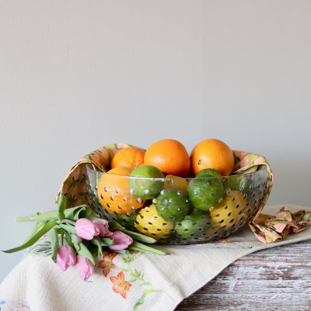 Glass Hobnail Serving Bowl - Holistic Habitat 