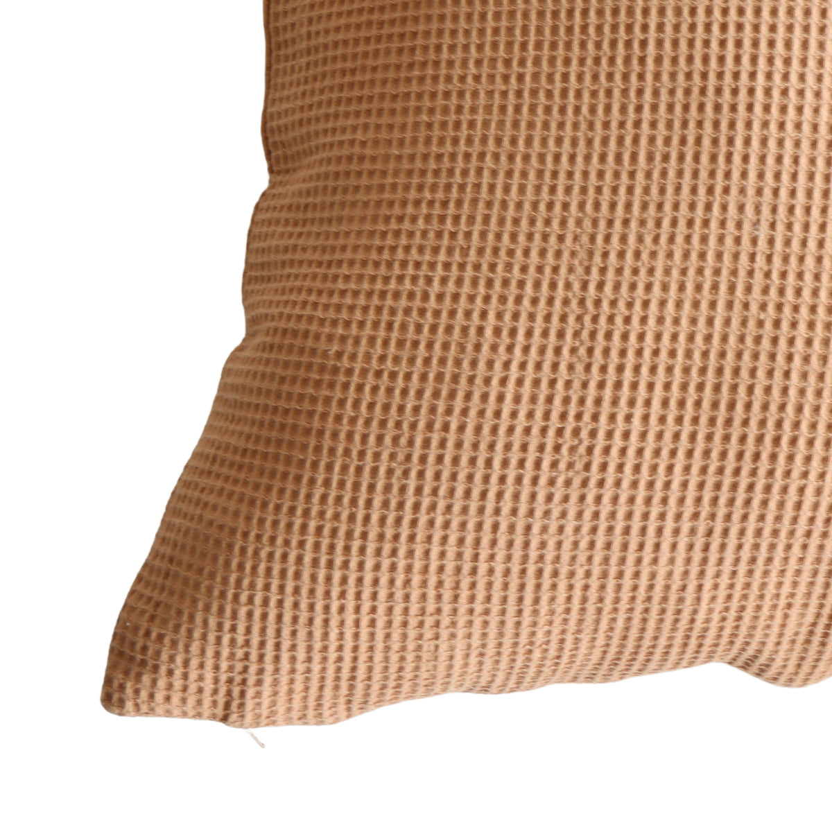 Waffle Cotton and Linen Pillow 20x20 - Rust - Holistic Habitat 