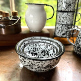 Black Splatter Enameled Bowls - Set of 3