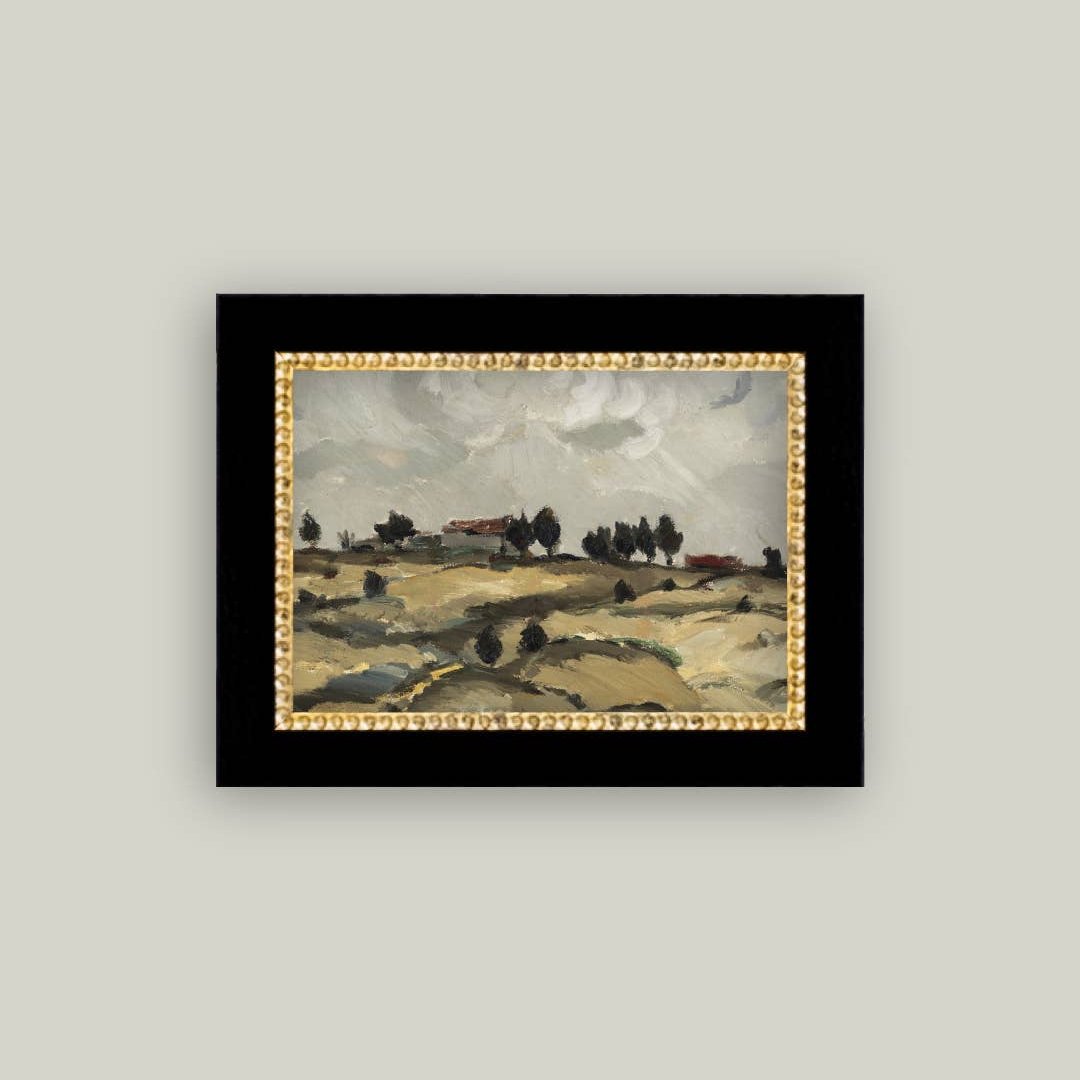 Hillside Home Framed Antique Art: Mini