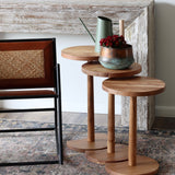 Interlocking Acacia Wood Side Nesting Tables - Holistic Habitat 