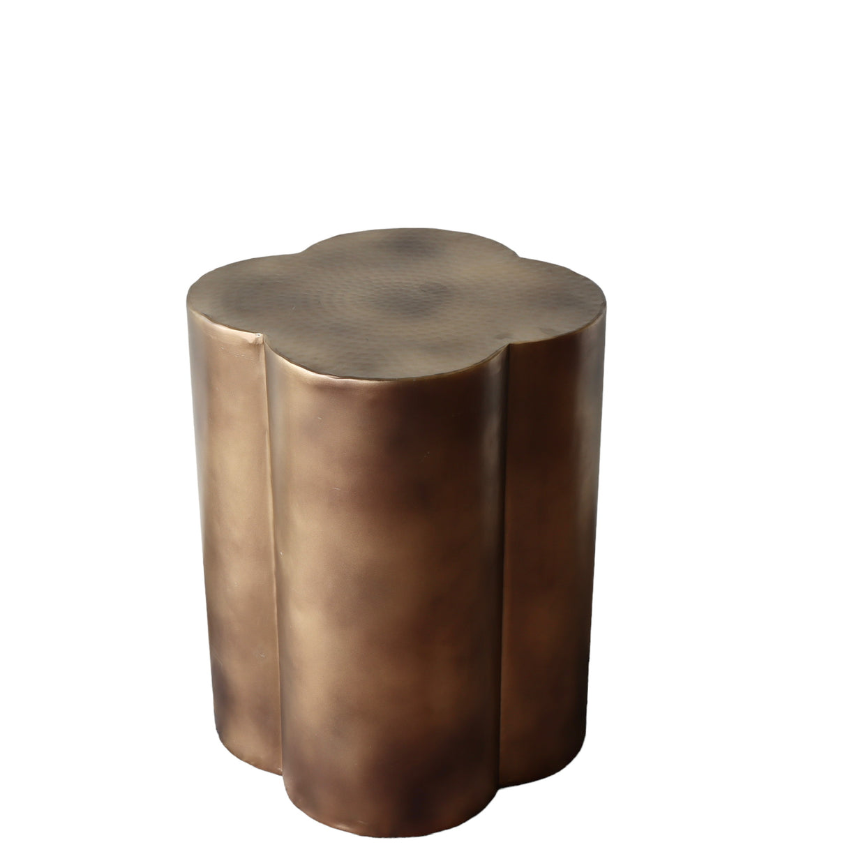 Golden Clover Hammered Metal Accent Table - Holistic Habitat 