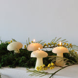 Ivory Mushroom Candles - Set of 4 - Holistic Habitat 