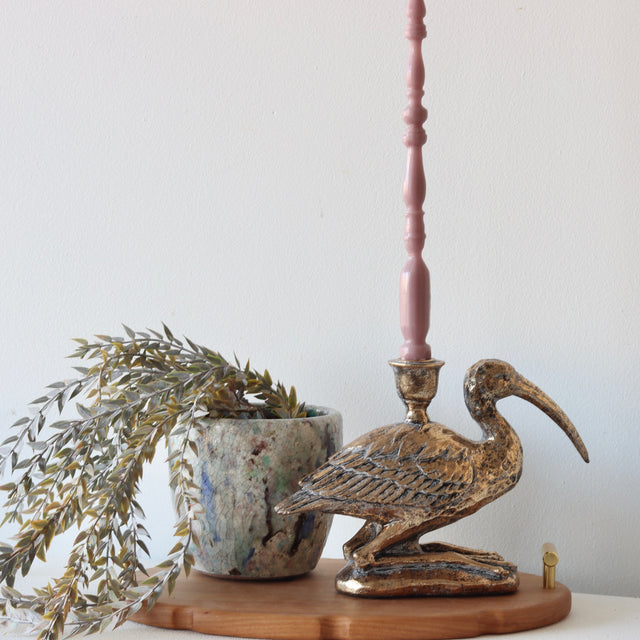 Stork Resin Taper Candle Holder - Holistic Habitat 